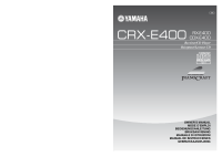 Yamaha CRXE-400 - Owners Manual